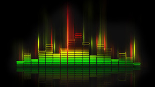 Colorful sound board reflection water - computer art free wallpaper