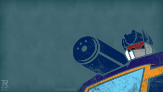 Blue yellow robot red eye - aaron douglas free wallpaper