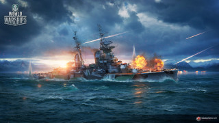 Battleship smoke water military naval - splash art free wallpaper