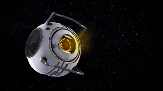 Space station yellow light sky - blender free wallpaper