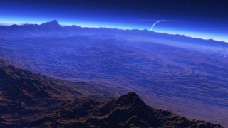 Mountain range distant object view - a distant object in the distance free wallpaper