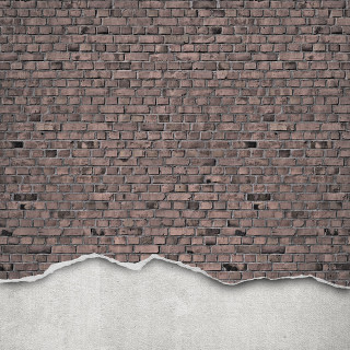 Brick hole white wall honeycomb - a detailed matte painting free wallpaper