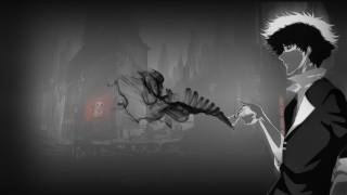Man cigarette black white background - modern free wallpaper