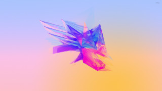 Colorful bird flying blue sky - brazier free wallpaper