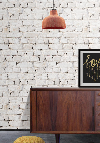 White brick wall gold necklace - a white brick wall free wallpaper