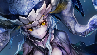 Woman yellow eyes dragon head - art free wallpaper for desktop