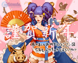 Pink bird fan costume flowers - asian character free wallpaper