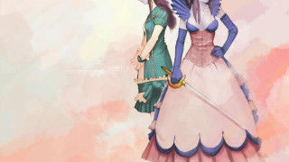 Anime characters swords pink background - sword free wallpaper