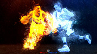 Man running rain basketball fire - visual art free wallpaper