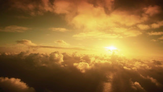 Sunset ocean clouds plane sky - derold page free wallpaper