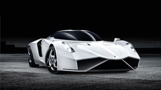 White sports car night cerment - a black sky free wallpaper