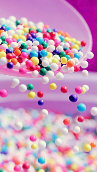 Spoon sprinkles purple background pink - free happy birthday wallpaper