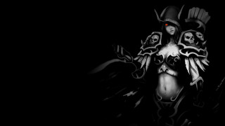 Woman skull wings hat chest - art of brom free wallpaper