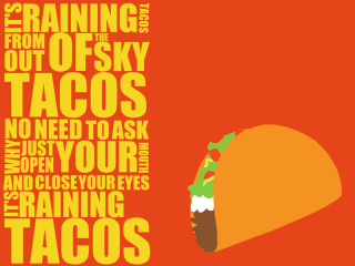 Taco words red background yellow - a yellow border free wallpaper