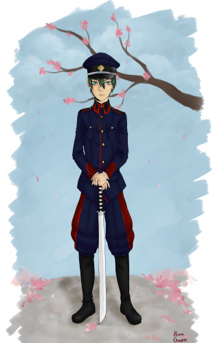 Man uniform sword tree pink - awataguchi takamitsu free wallpaper