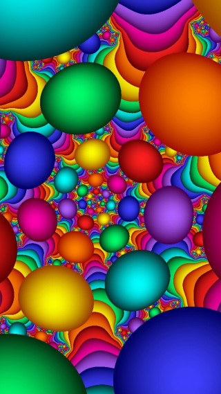 Colorful background balls different colors - ray free wallpaper