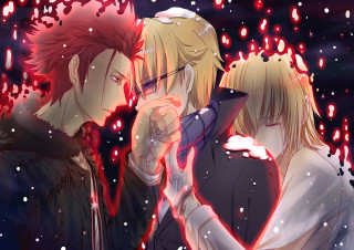 Anime couple snow red lights - cedric seaut keos masons free wallpaper