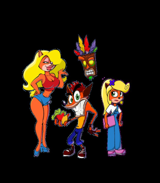 Cartoon characters group black background 5 - a group of cartoon characters free wallpaper