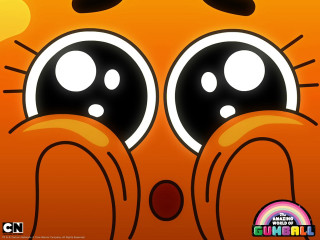 Cartoon bigeyes frown rainbowball background - david gilmour blythe free wallpaper