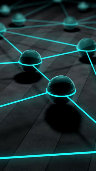 Black blue wireframe girl sword - a wireframe diagram free wallpaper