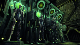 Alien men green light futuristic - a futuristic setting free wallpaper