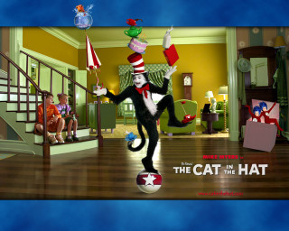 Cat hat playing ball room - promotional image free wallpaper for desktop