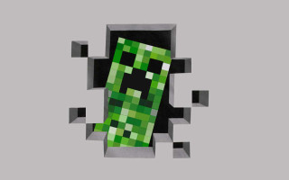 Green black minecraft creeper head - green free wallpaper for desktop