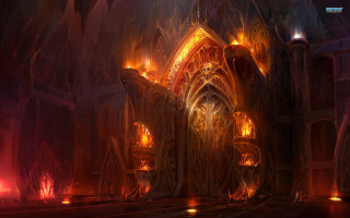 Fantasy glowing door dark cave - a dark cave free wallpaper