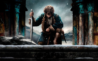 Man sitting stone bench holding - weta digital free wallpaper