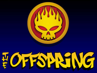 Yellow red logo skull offspring - a skull free wallpaper
