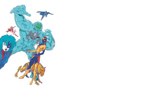 Woman man dragon bird drawing - free bird wallpaper