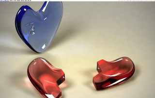 Heart clock red background foreground - object in the foreground free wallpaper