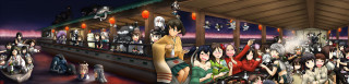 Group bar woman dress man - ukiyoe free wallpaper