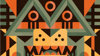 Poster face triangle pattern eyes - game art free wallpaper