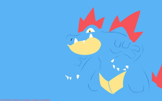 Blue dragon red horns yellow - a cartoon free wallpaper