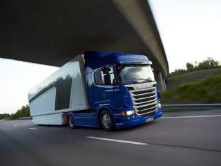 Blue truck bridge highway sky - clovis trouille free wallpaper