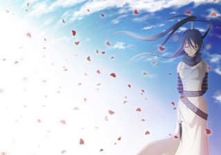 Woman white dress blue sky 2 - a white dress free wallpaper