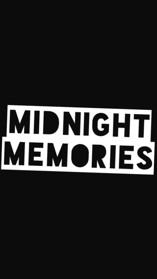 Midnight memories black white sticker - an album cover free wallpaper