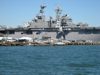 Large ship docked pier boats - a pier free wallpaper
