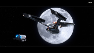 Spaceship flying moon space station - a space ship free wallpaper