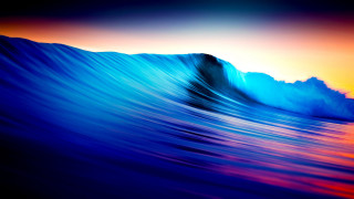 Breaking wave ocean sunset sunrise 2 - the water free wallpaper
