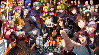 Anime characters guns crowd woman - a gun free wallpaper