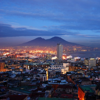 City mountain night lights buildings - building free wallpaper