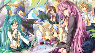 Anime girls cake table man - a cake free wallpaper