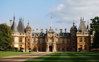 Large building windows flagpole lawn - edward george handel lucas free wallpaper