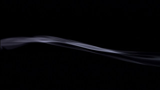 Black background white smoke trail - video art free wallpaper