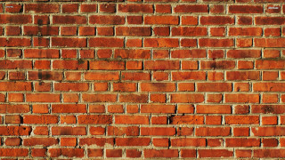 Brick wall red stop signs - constructivism free wallpaper