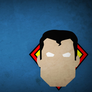 Paper cutout man face superman - heroic free wallpaper