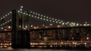 Bridge river night lights city - a river free wallpaper for desktop