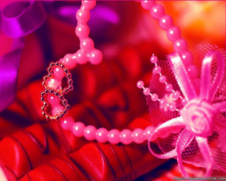 Pink necklace pink bow red - a pink bow free wallpaper